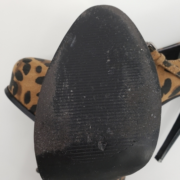 𝅺Simply Vera Vera Wang Leopard Print High Heel Platform Shoes, Size 8M - Picture 6 of 9